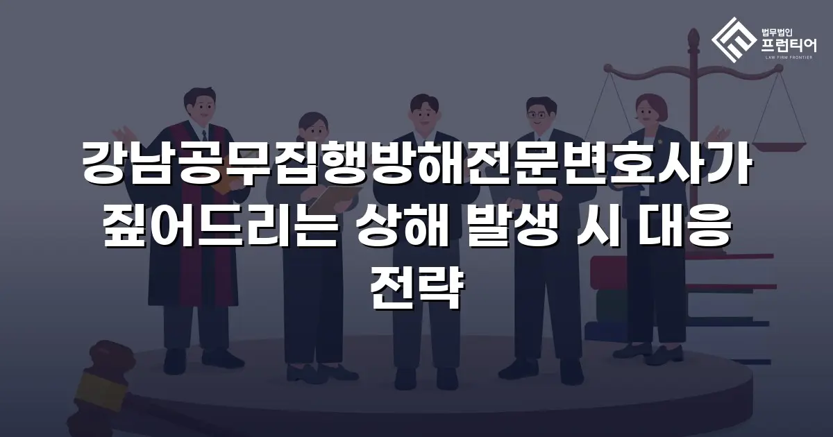 강남공무집행방해전문변호사가 짚어드리는 상해 발생 시 대응 전략