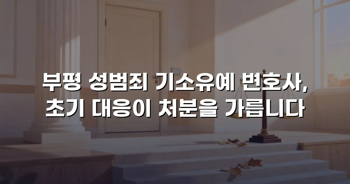 부평 성범죄 기소유예 변호사, 초기 대응이 처분을 가릅니다