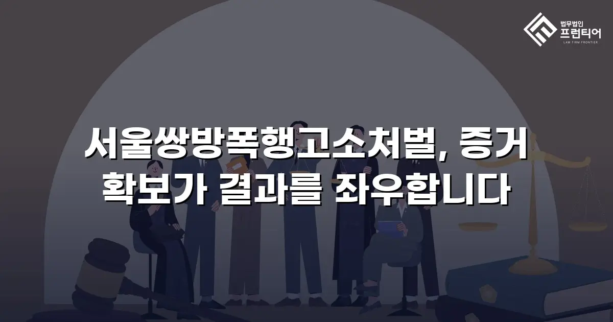 서울쌍방폭행고소처벌, 증거 확보가 결과를 좌우합니다