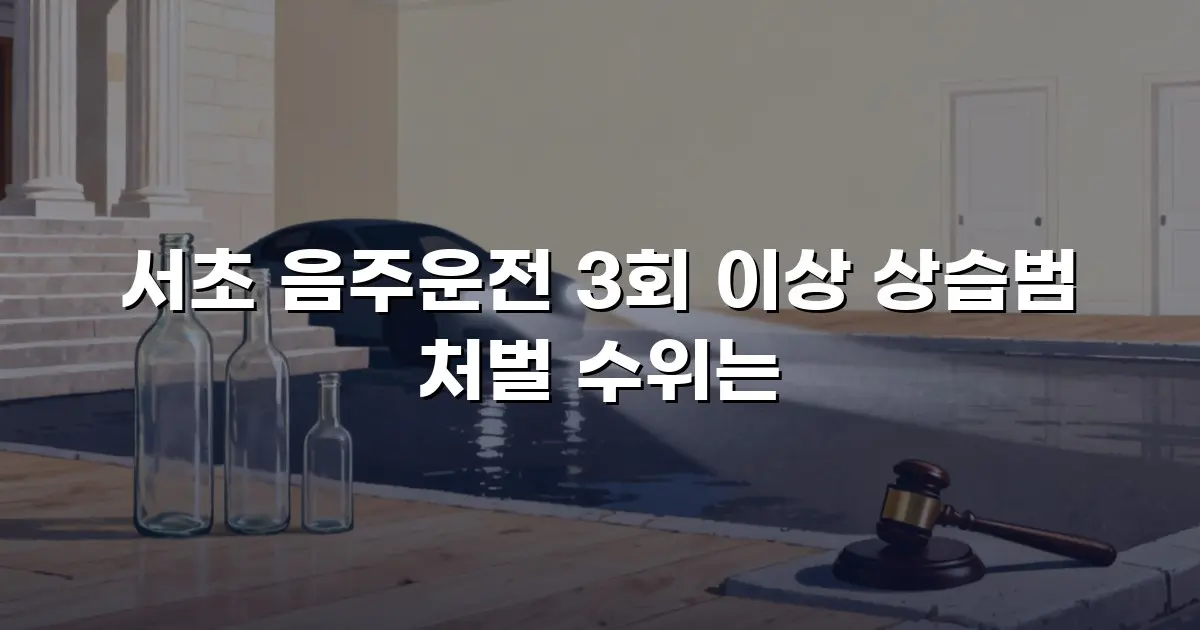 서초 음주운전 3회 이상 상습범 처벌 수위는
