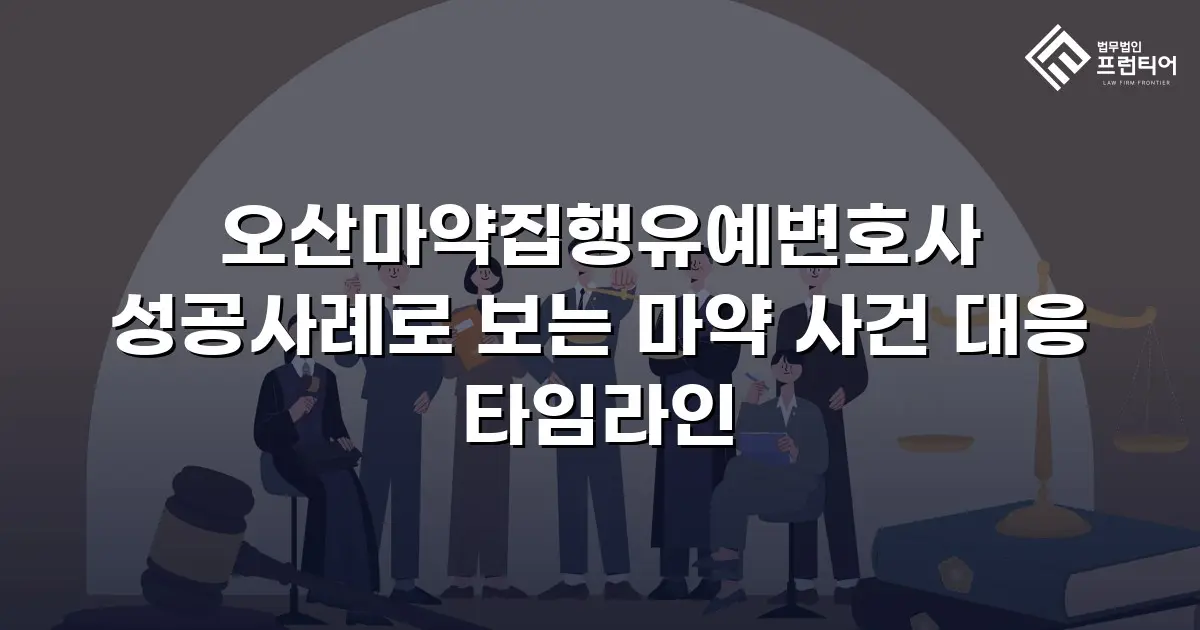 오산마약집행유예변호사 성공사례로 보는 마약 사건 대응 타임라인