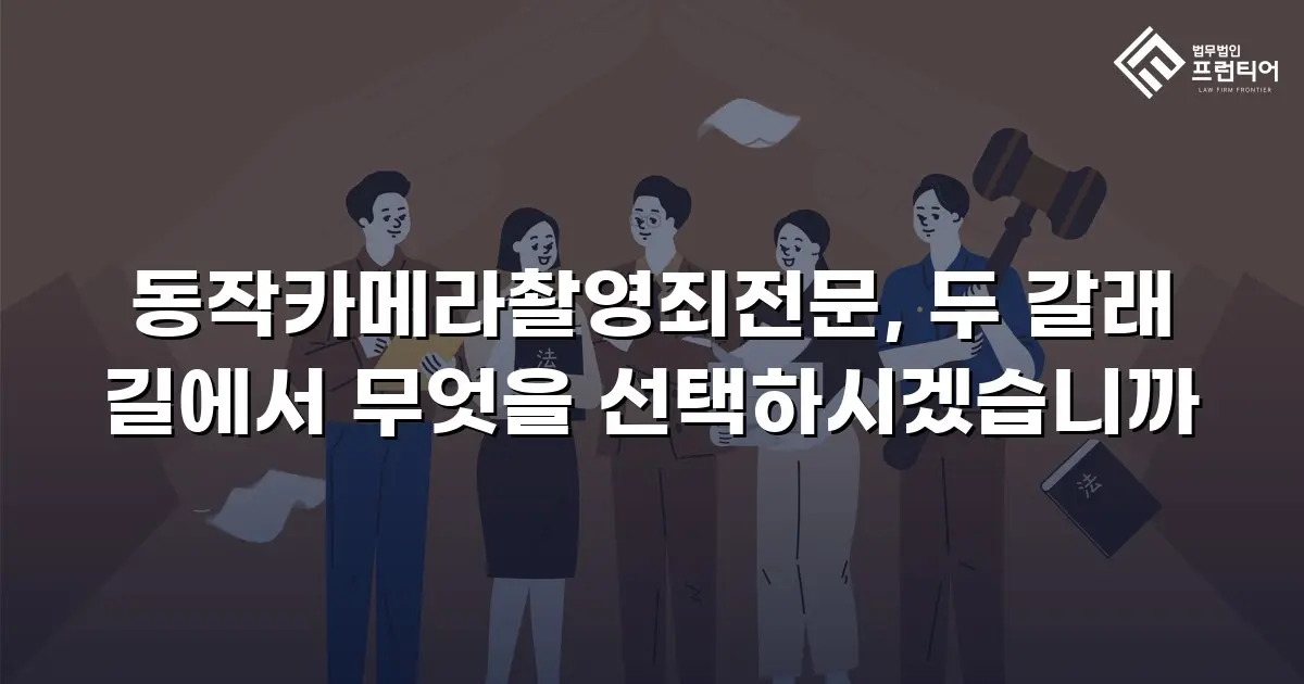 동작카메라촬영죄전문, 두 갈래 길에서 무엇을 선택하시겠습니까