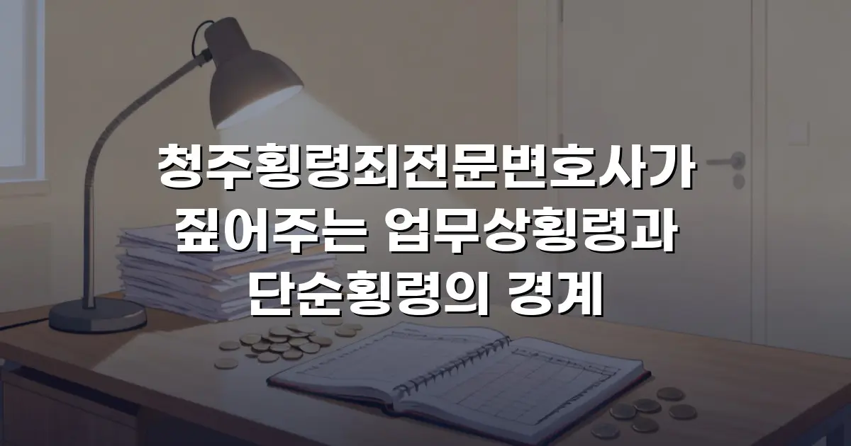 청주횡령죄전문변호사가 짚어주는 업무상횡령과 단순횡령의 경계