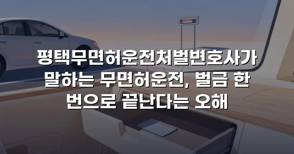 평택무면허운전처벌변호사가 말하는 무면허운전, 벌금 한 번으로 끝난다는 오해