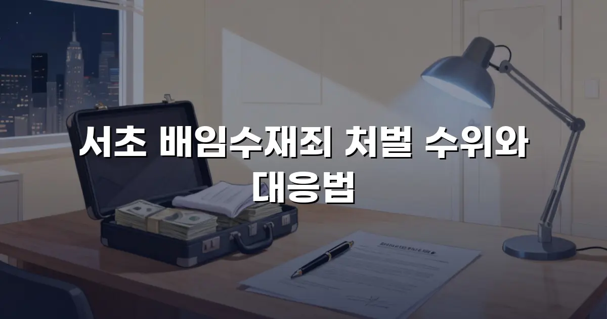 서초 배임수재죄 처벌 수위와 대응법