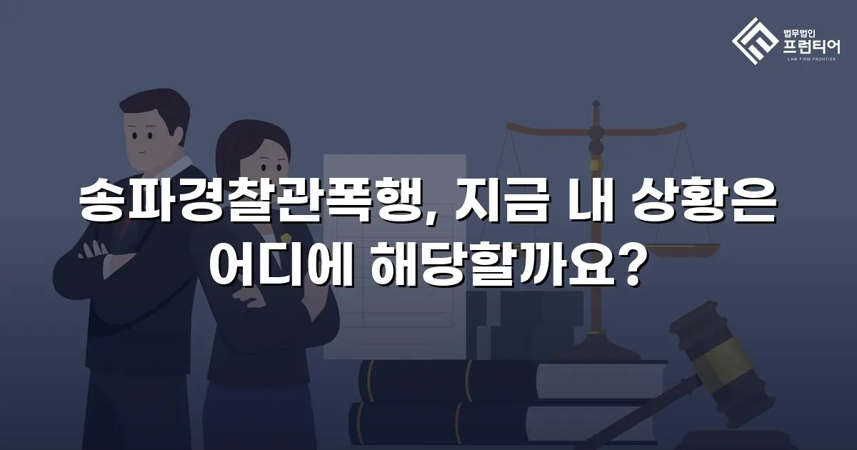 송파경찰관폭행, 지금 내 상황은 어디에 해당할까요?