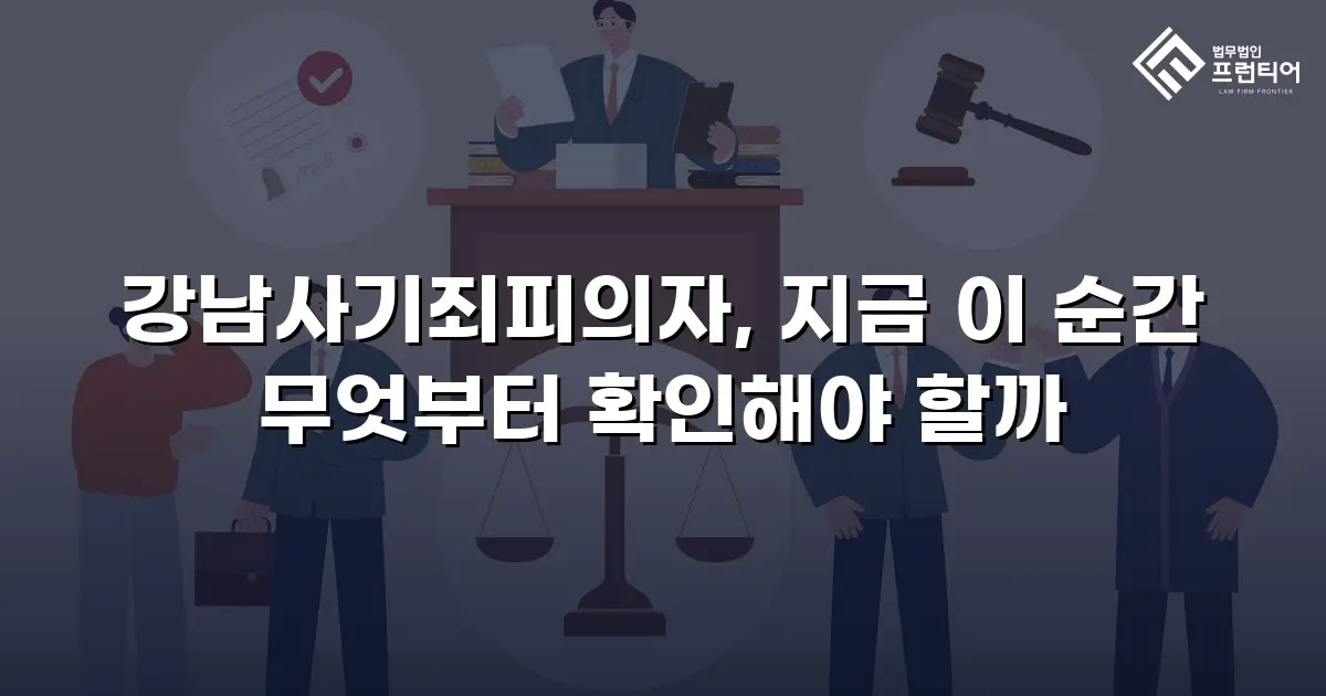 강남사기죄피의자, 지금 이 순간 무엇부터 확인해야 할까