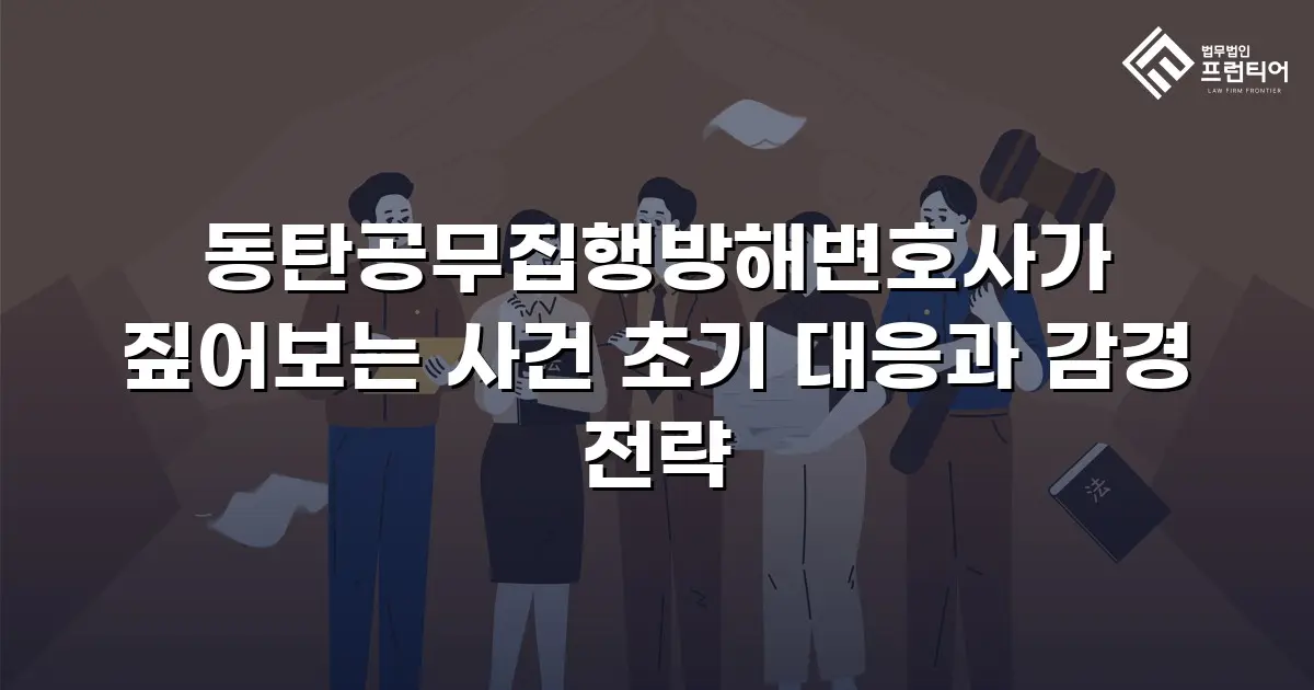 동탄공무집행방해변호사가 짚어보는 사건 초기 대응과 감경 전략