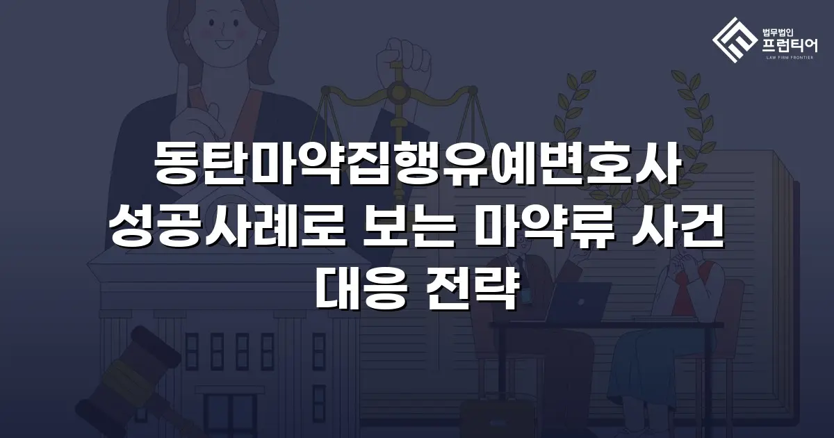동탄마약집행유예변호사 성공사례로 보는 마약류 사건 대응 전략