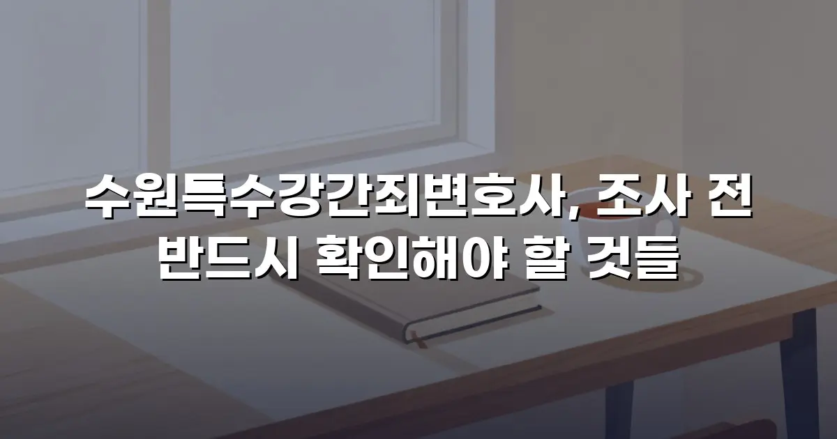 수원특수강간죄변호사, 조사 전 반드시 확인해야 할 것들