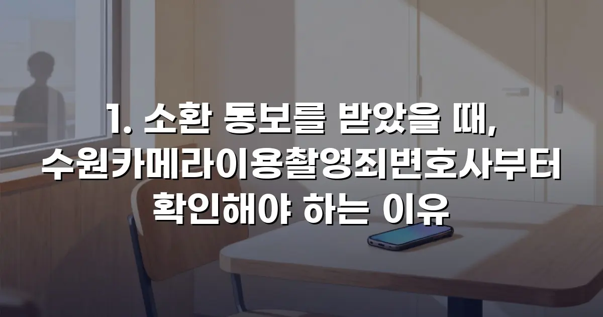소환 통보를 받았을 때, 수원카메라이용촬영죄변호사부터 확인해야 하는 이유