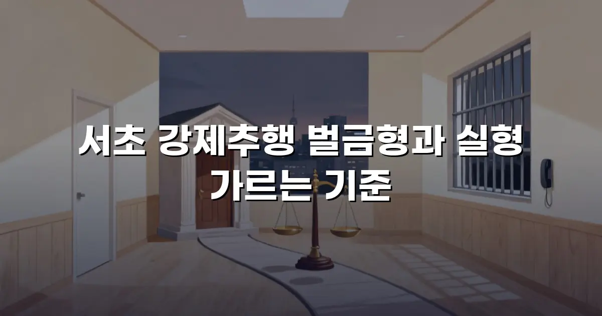 서초 강제추행 벌금형과 실형 가르는 기준