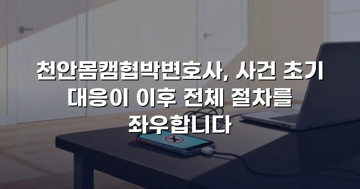 천안몸캠협박변호사, 사건 초기 대응이 이후 전체 절차를 좌우합니다