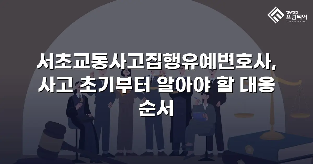서초교통사고집행유예변호사, 사고 초기부터 알아야 할 대응 순서