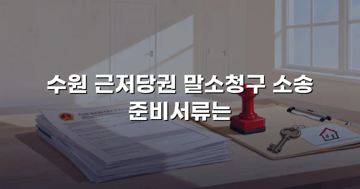 수원 근저당권 말소청구 소송 준비서류는