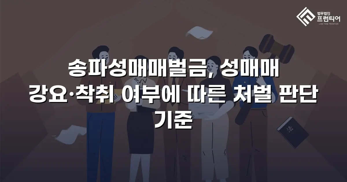 송파성매매벌금, 성매매 강요·착취 여부에 따른 처벌 판단 기준