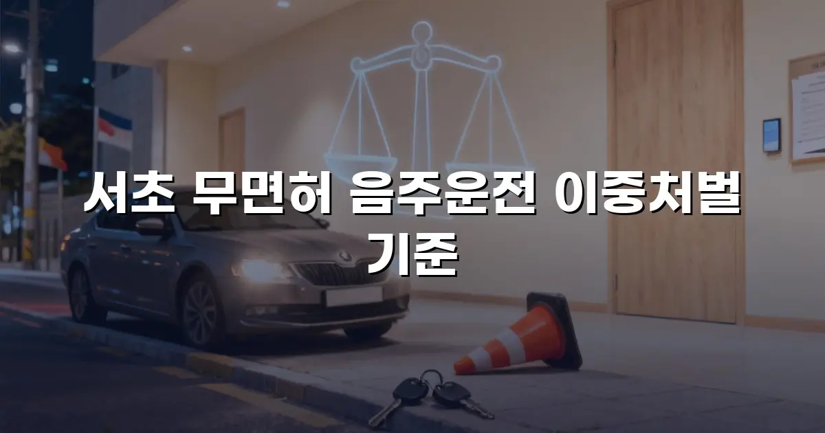 서초 무면허 음주운전 이중처벌 기준
