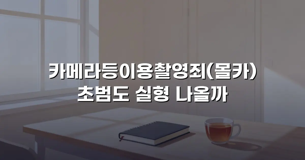 카메라등이용촬영죄(몰카) 초범도 실형 나올까