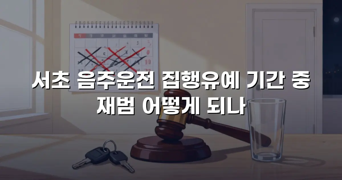 서초 음주운전 집행유예 기간 중 재범 어떻게 되나