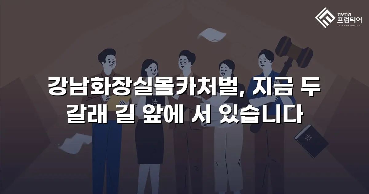 강남화장실몰카처벌, 지금 두 갈래 길 앞에 서 있습니다