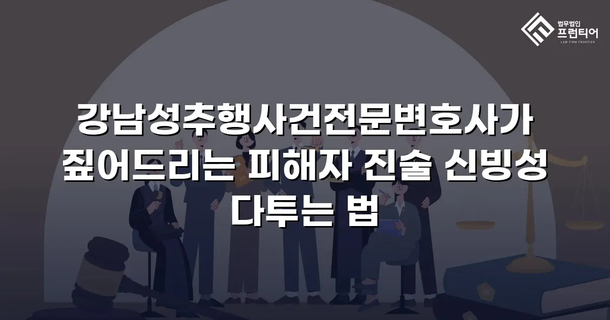 강남성추행사건전문변호사가 짚어드리는 피해자 진술 신빙성 다투는 법
