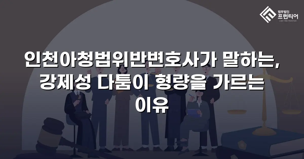 인천아청법위반변호사가 말하는, 강제성 다툼이 형량을 가르는 이유