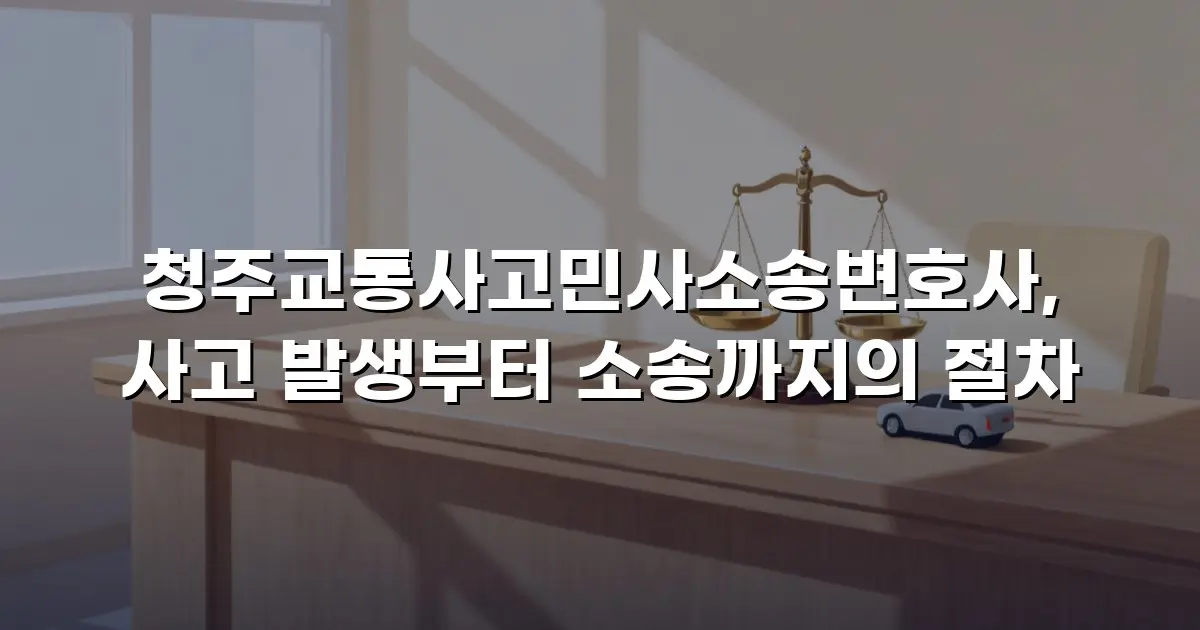 청주교통사고민사소송변호사, 사고 발생부터 소송까지의 절차