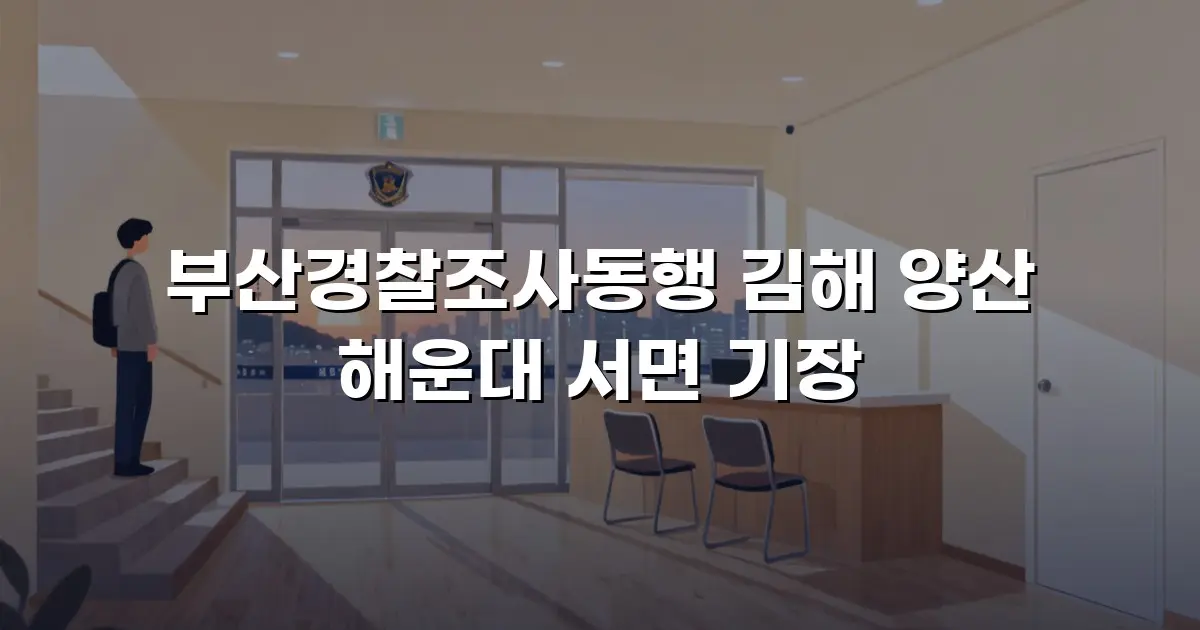 부산경찰조사동행 김해 양산 해운대 서면 기장