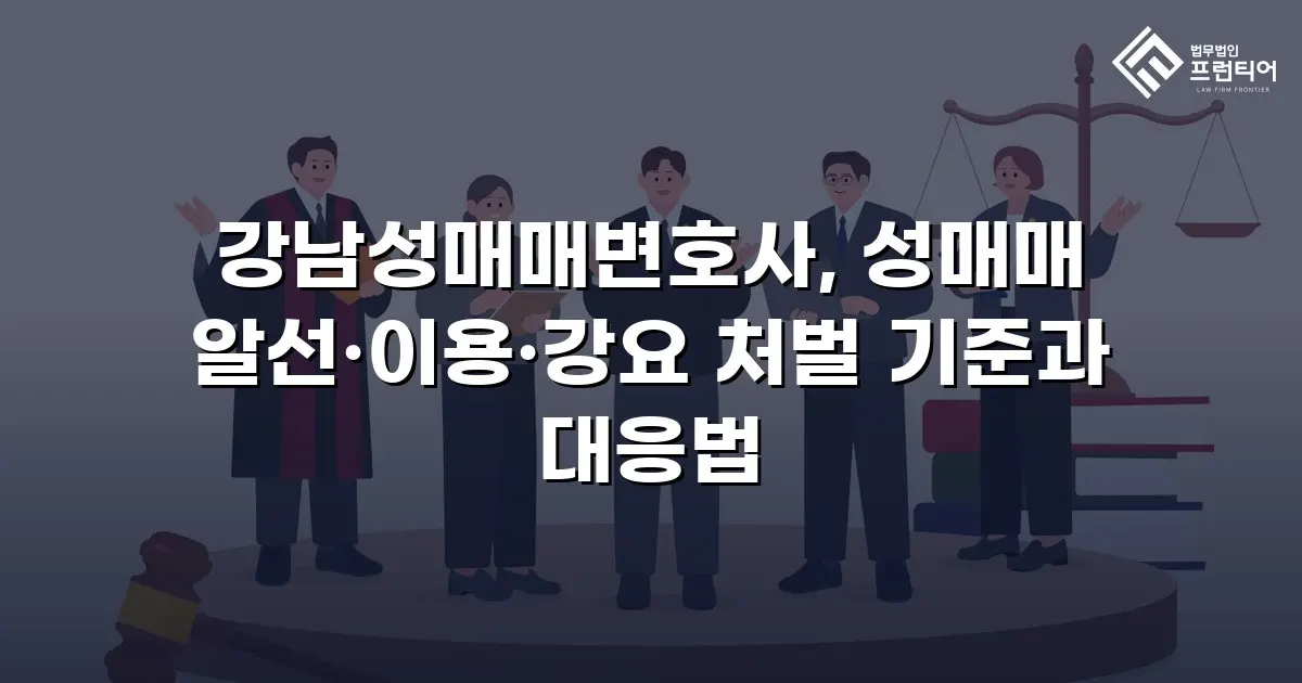 강남성매매변호사, 성매매 알선·이용·강요 처벌 기준과 대응법