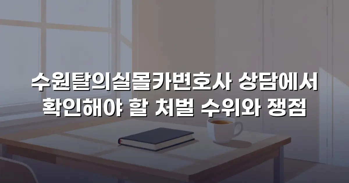 수원탈의실몰카변호사 상담에서 확인해야 할 처벌 수위와 쟁점