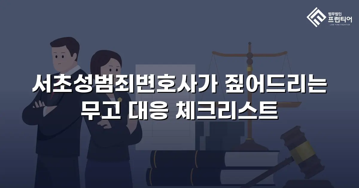 서초성범죄변호사가 짚어드리는 무고 대응 체크리스트