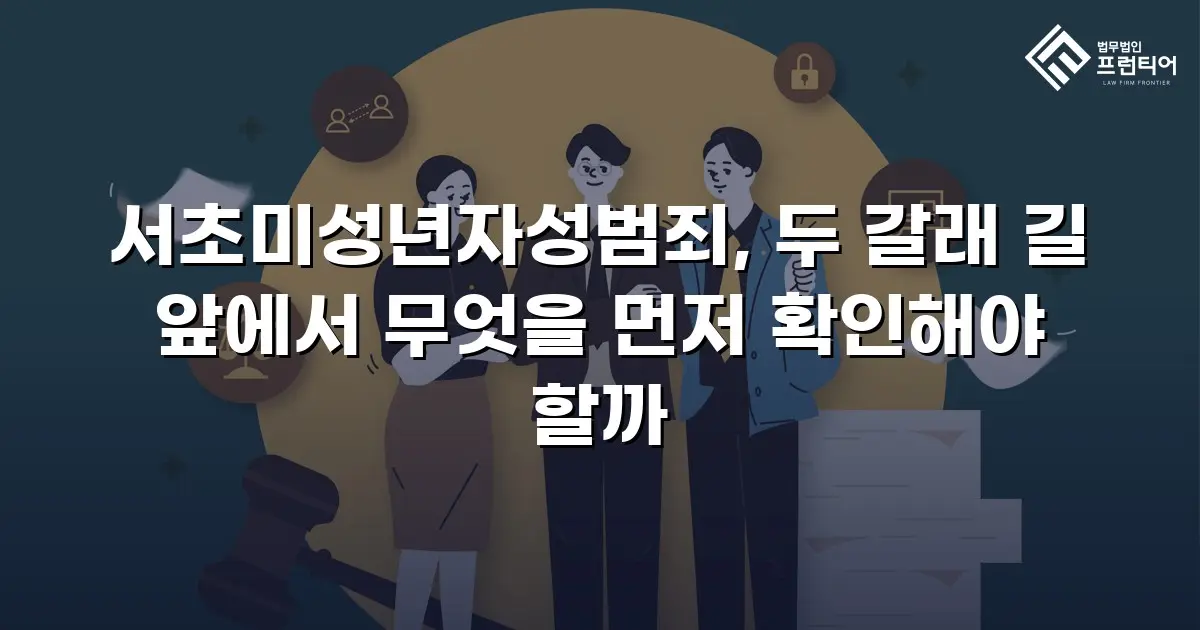 서초미성년자성범죄, 두 갈래 길 앞에서 무엇을 먼저 확인해야 할까