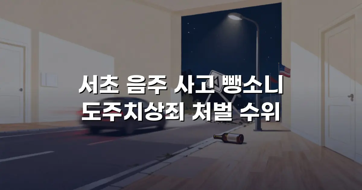 서초 음주 사고 뺑소니 도주치상죄 처벌 수위