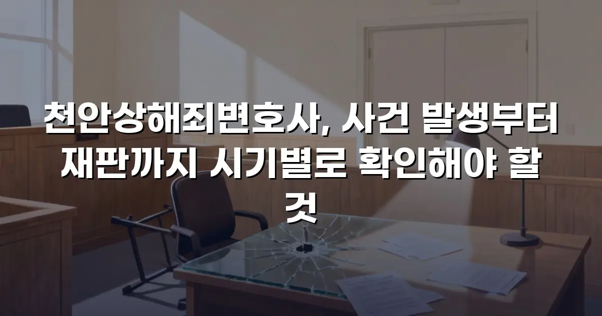 천안상해죄변호사, 사건 발생부터 재판까지 시기별로 확인해야 할 것