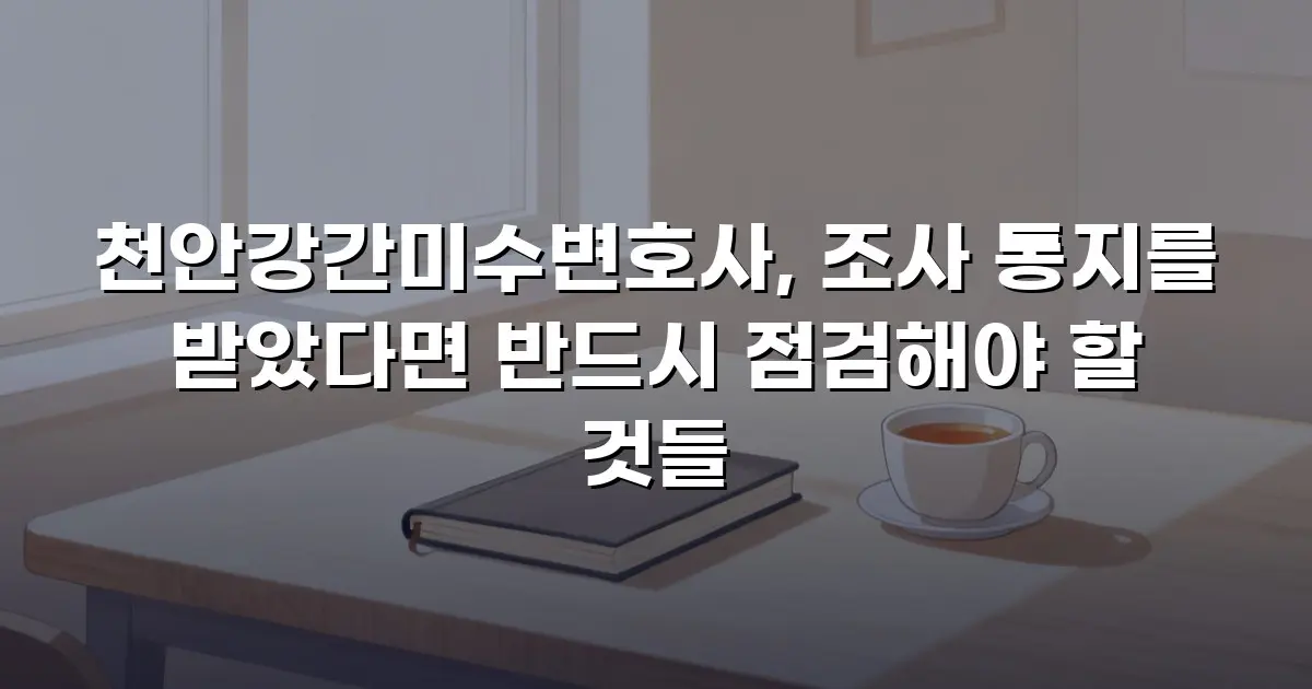 천안강간미수변호사, 조사 통지를 받았다면 반드시 점검해야 할 것들