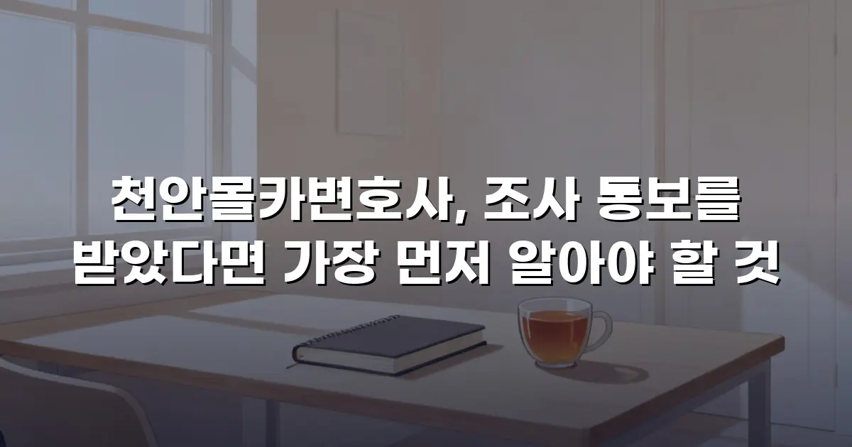 천안몰카변호사, 조사 통보를 받았다면 가장 먼저 알아야 할 것
