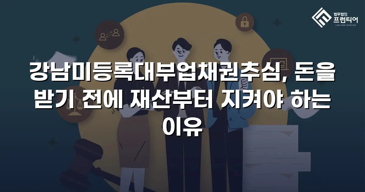 강남미등록대부업채권추심, 돈을 받기 전에 재산부터 지켜야 하는 이유