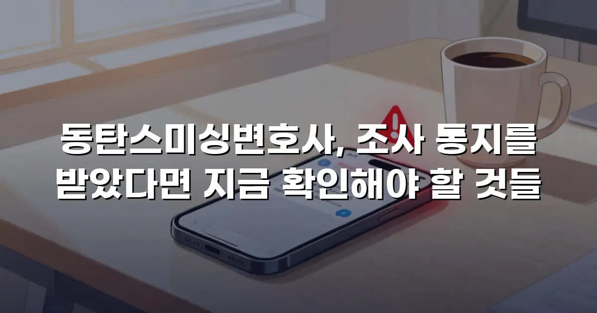 동탄스미싱변호사, 조사 통지를 받았다면 지금 확인해야 할 것들