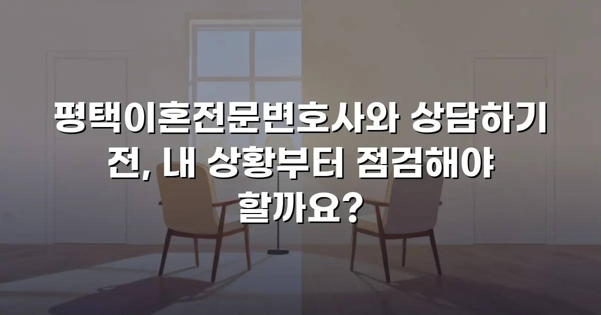 평택이혼전문변호사와 상담하기 전, 내 상황부터 점검해야 할까요?