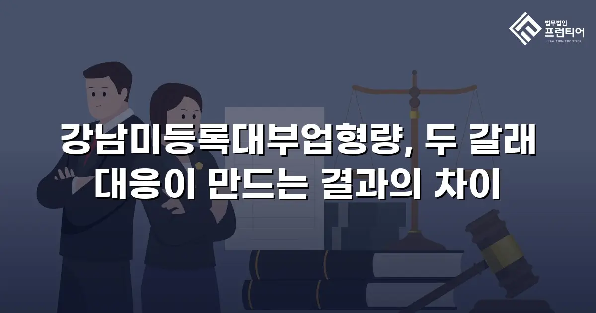 강남미등록대부업형량, 두 갈래 대응이 만드는 결과의 차이