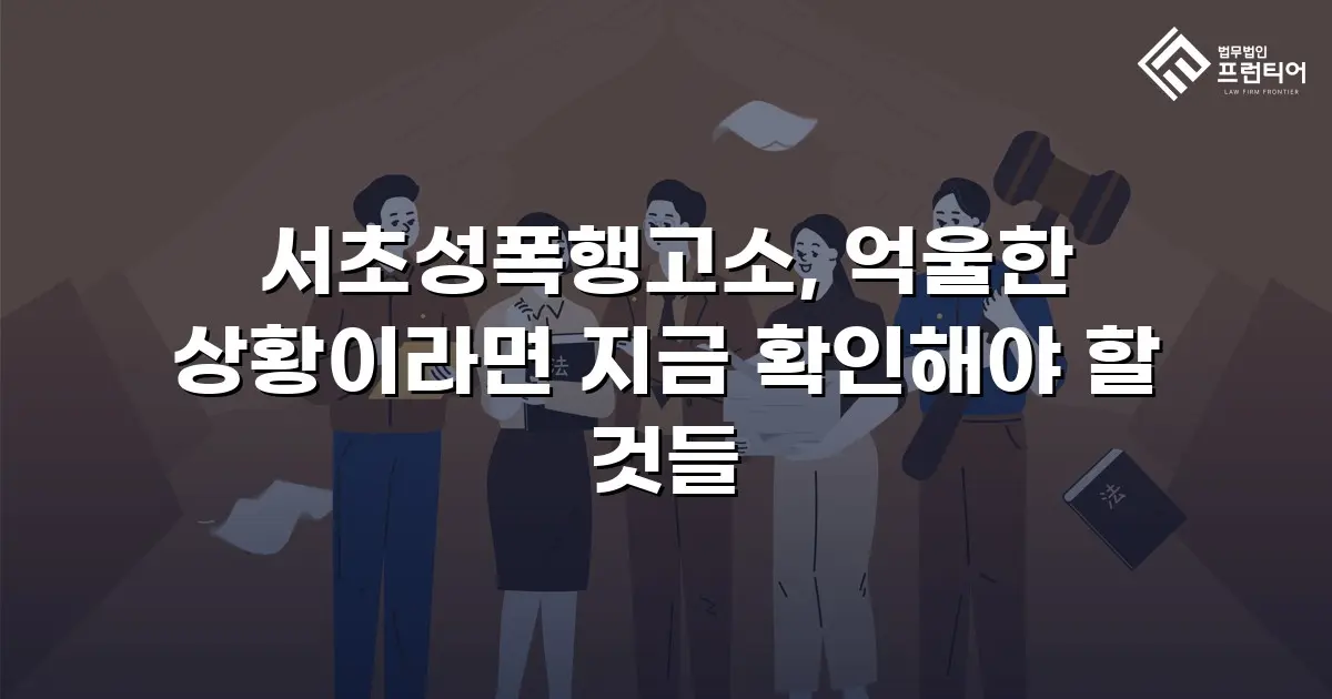 서초성폭행고소, 억울한 상황이라면 지금 확인해야 할 것들