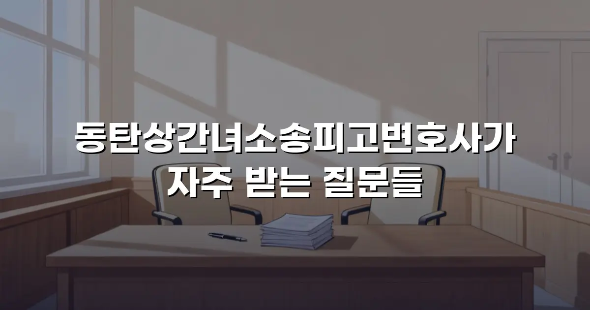 동탄상간녀소송피고변호사가 자주 받는 질문들