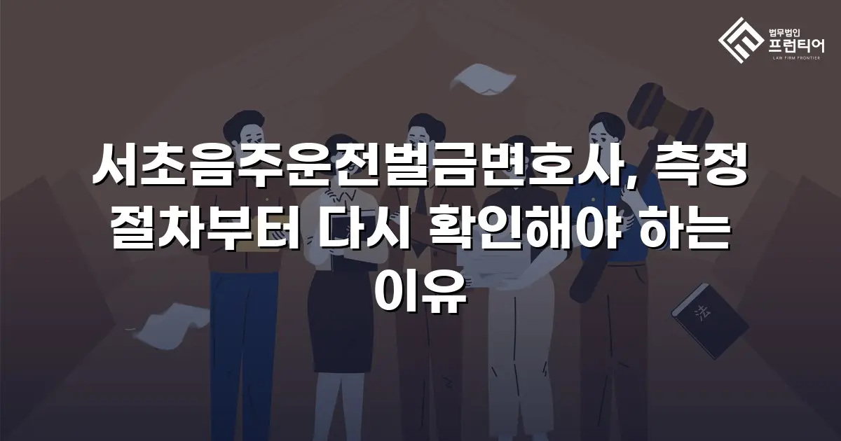 서초음주운전벌금변호사, 측정 절차부터 다시 확인해야 하는 이유