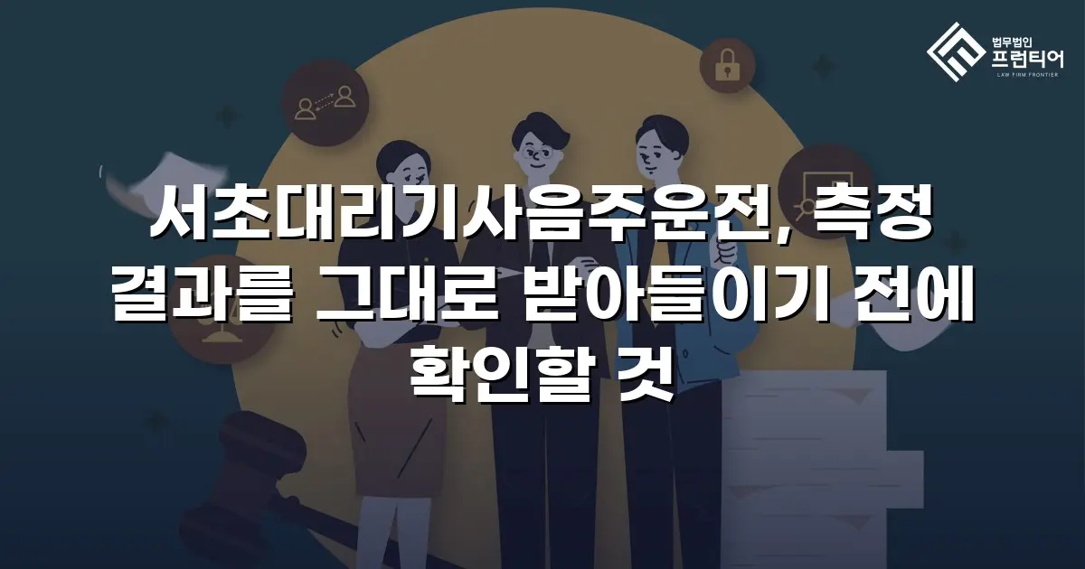 서초대리기사음주운전, 측정 결과를 그대로 받아들이기 전에 확인할 것