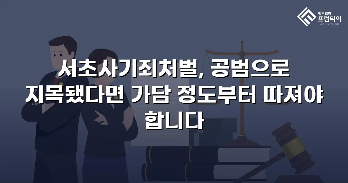 서초사기죄처벌, 공범으로 지목됐다면 가담 정도부터 따져야 합니다