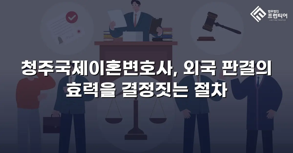 청주국제이혼변호사, 외국 판결의 효력을 결정짓는 절차
