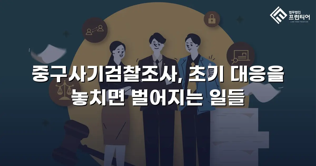 중구사기검찰조사, 초기 대응을 놓치면 벌어지는 일들