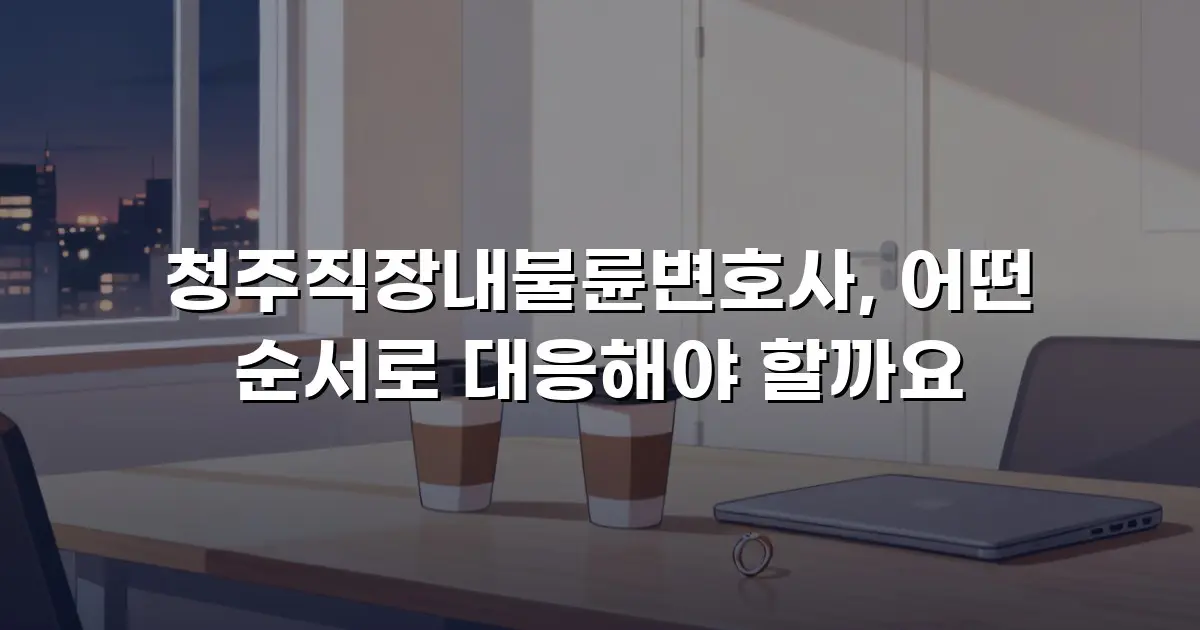 청주직장내불륜변호사, 어떤 순서로 대응해야 할까요