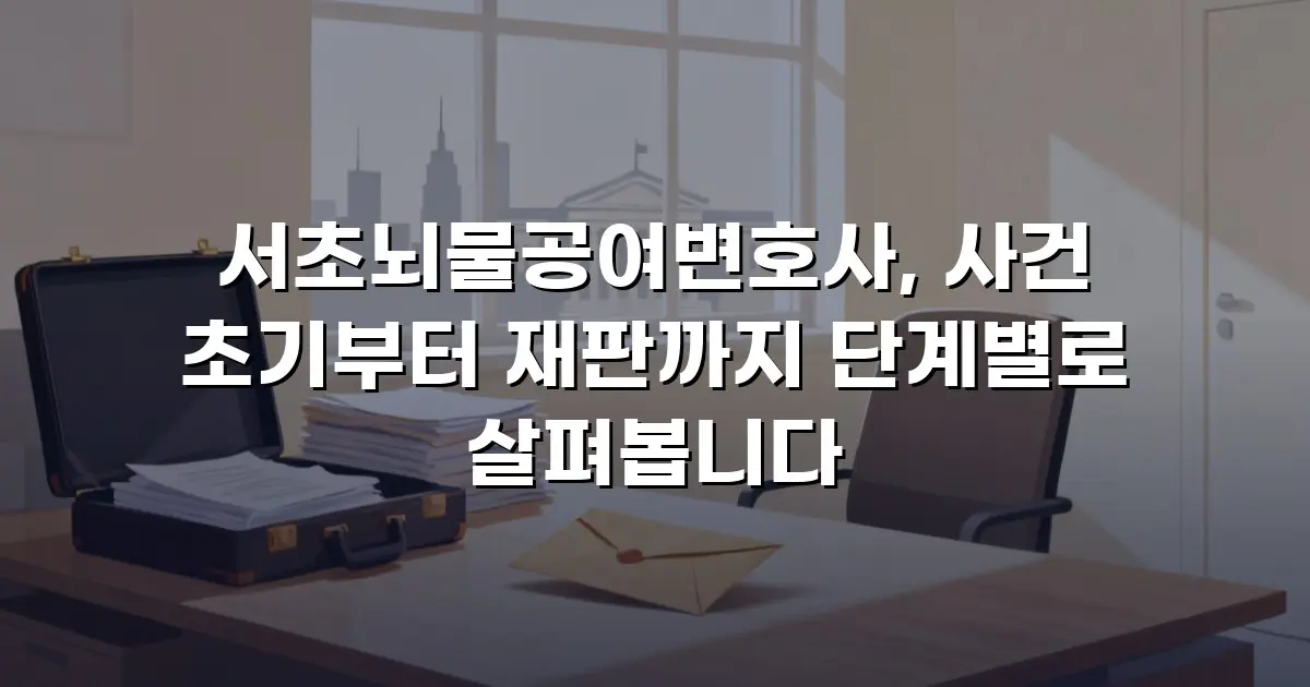 서초뇌물공여변호사, 사건 초기부터 재판까지 단계별로 살펴봅니다