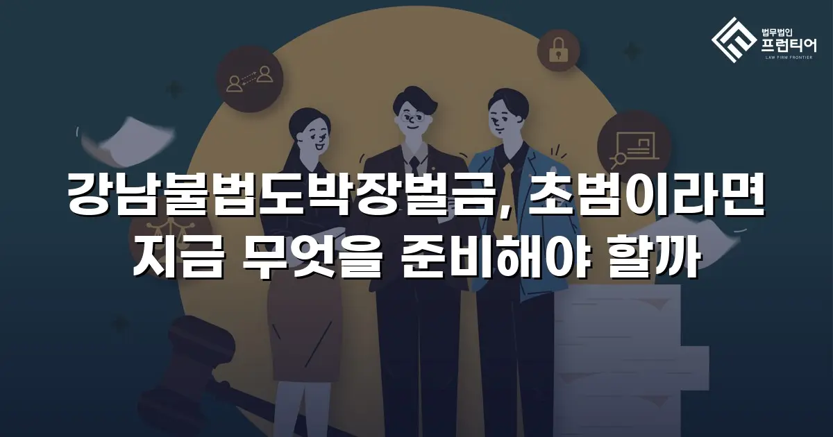 강남불법도박장벌금, 초범이라면 지금 무엇을 준비해야 할까